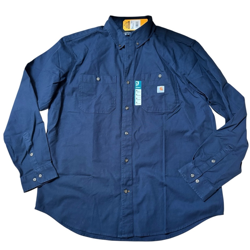 Carhartt Rugged Flex Relaxed Fit Midweight Canvas Long Sleeve Shirt Size XL New